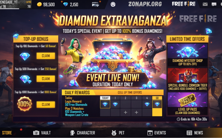 Free Fire Diamond Event Today: Latest Rewards, Bonus Offers & Event Guide Free Fire Diamond Event Today