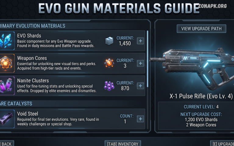 Evo Gun Materials Guide: Complete Guide for Players Evo Gun Materials Guide