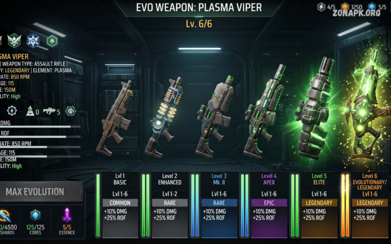 Evo Weapon Levels