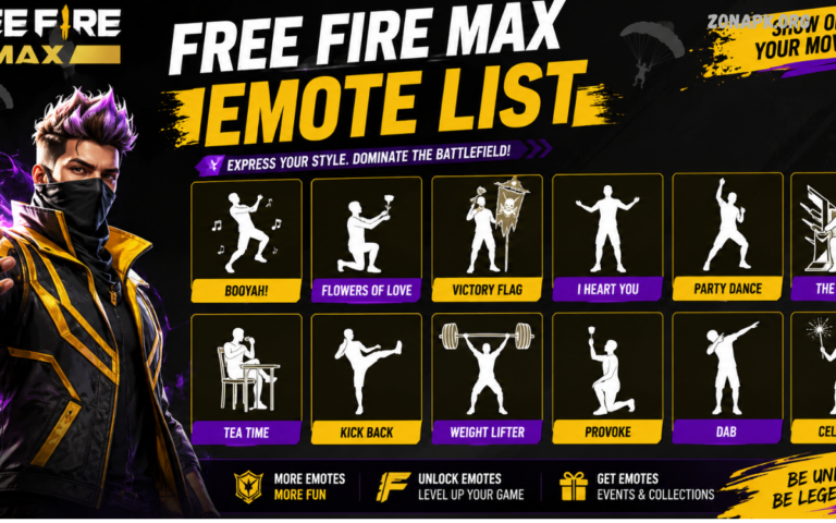 Free Fire MAX Emote List