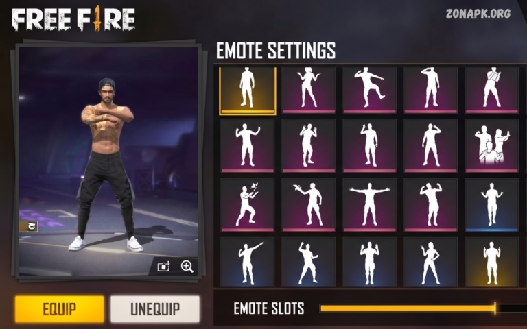 Free Fire Emote Settings