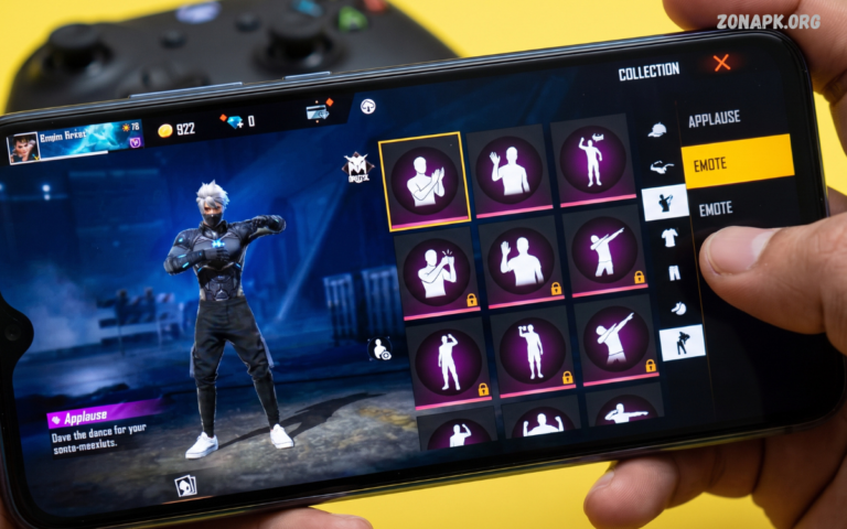Free Fire emote menu